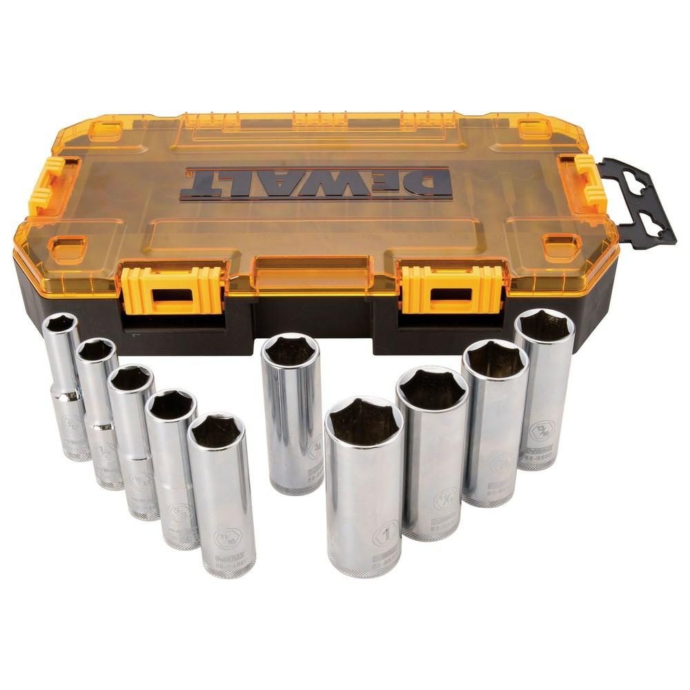 10 Pc 1/2 In Drive Deep Socket Set Hand Tools