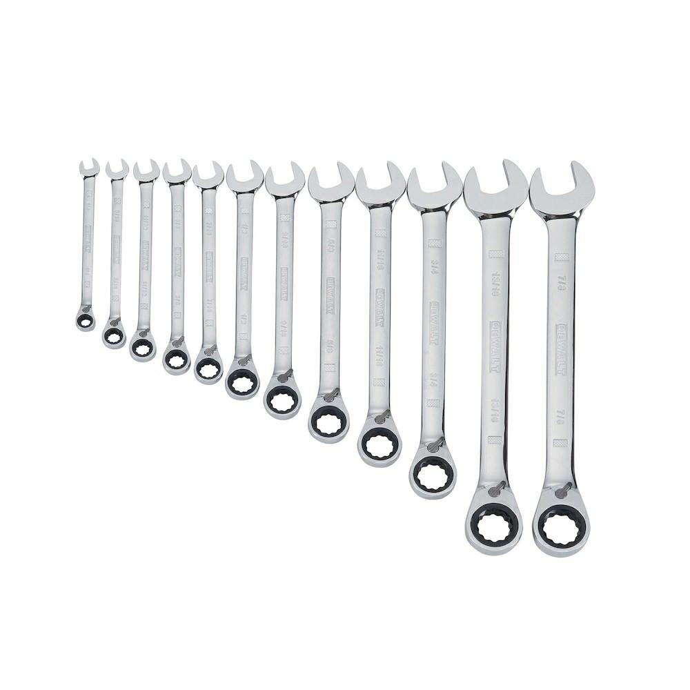 12 Piece Ratcheting Metric Wrench Set Hand Tools