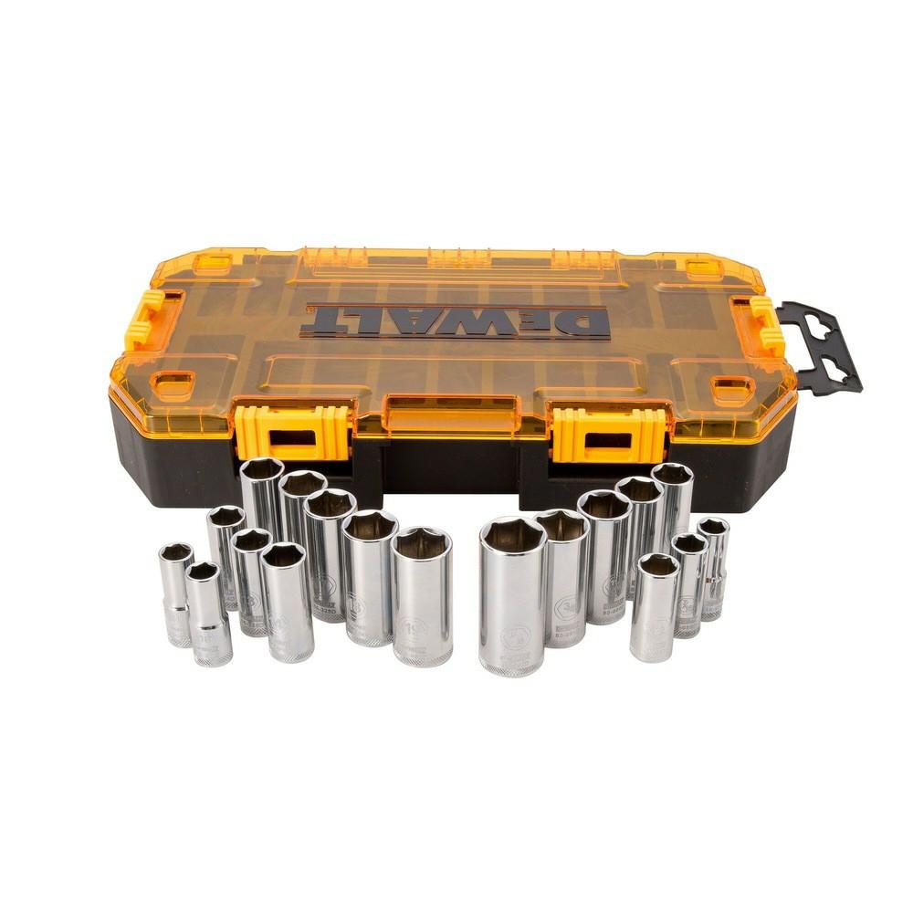 20 Piece 3/8 In Drive Deep Combination Socket Set Hand Tools