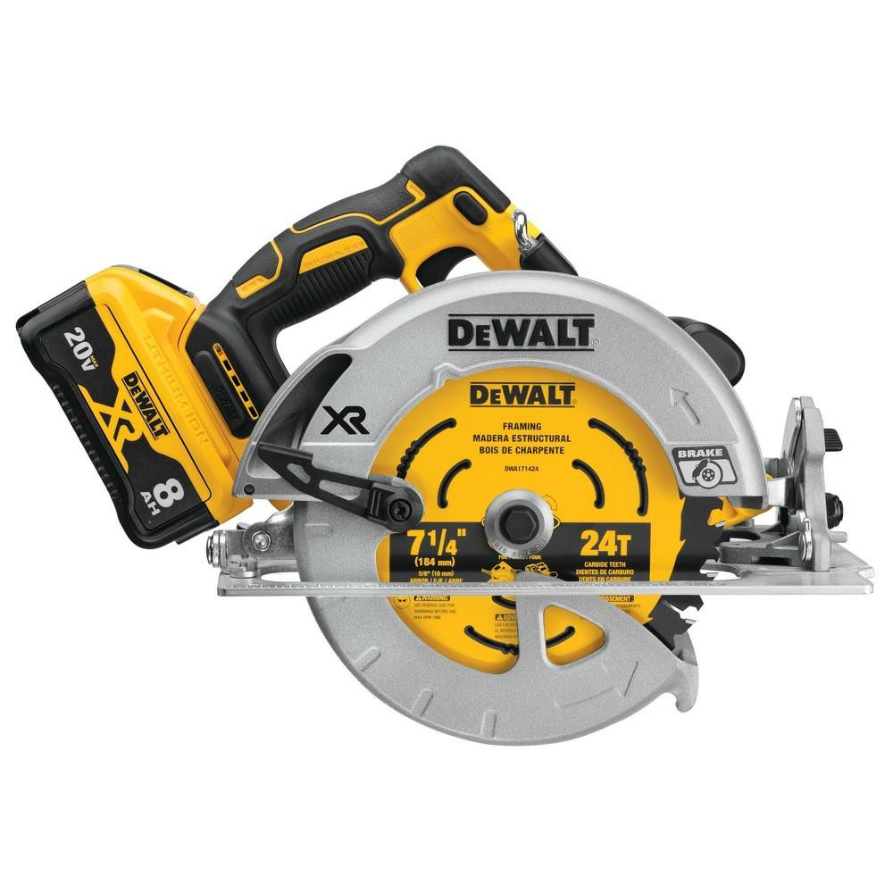 20V Max* Xr® Cordless Brushless 7-1/4 In Circular Saw With Power Detect™ Tool Technology Kit Power Tools