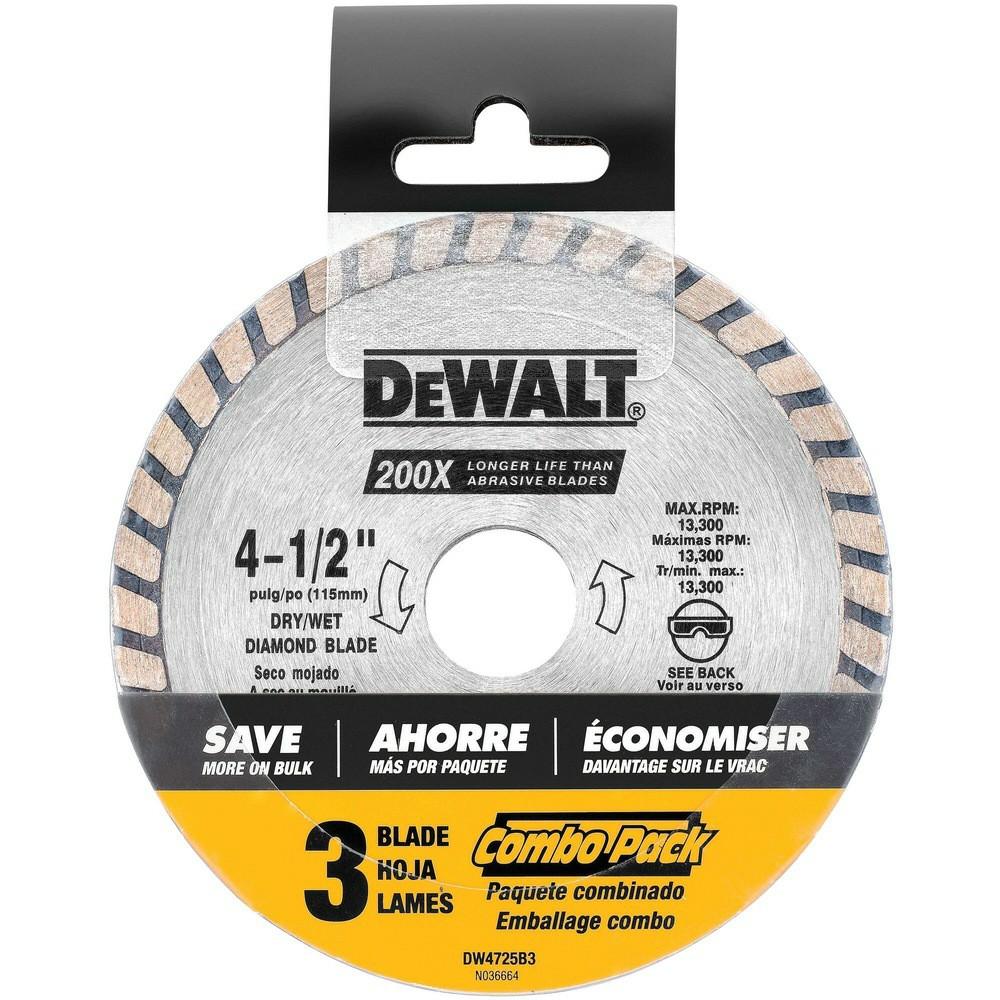 4-1/2″ High Performance Diamond Masonry Blade (3 Pk) Accessories