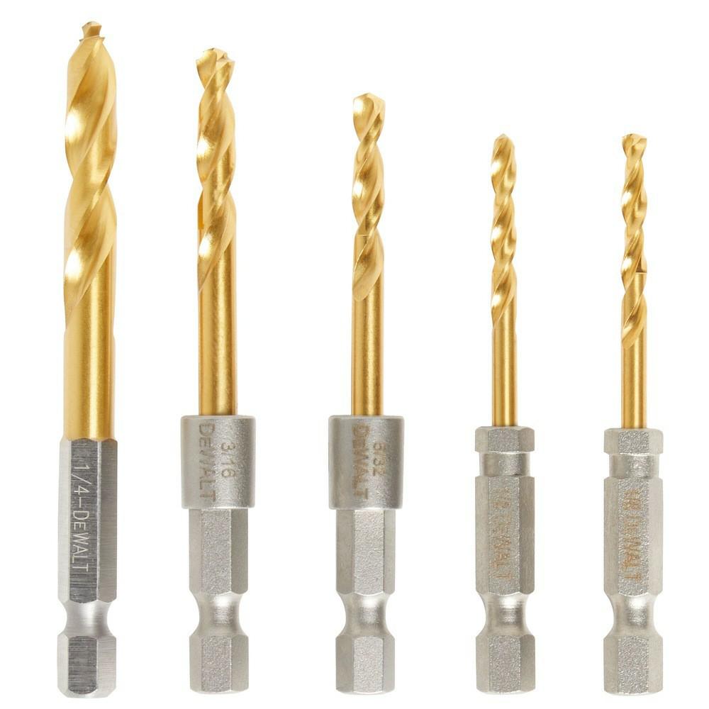 5 Pc. Impact Ready Titanium Nitride Coating Drilling Set Accessories