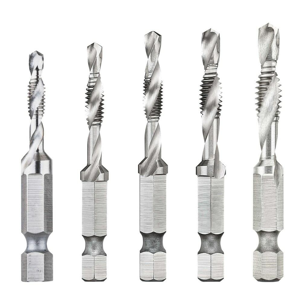 5Pc Drill Tap Set 1/4″ Capacity Accessories