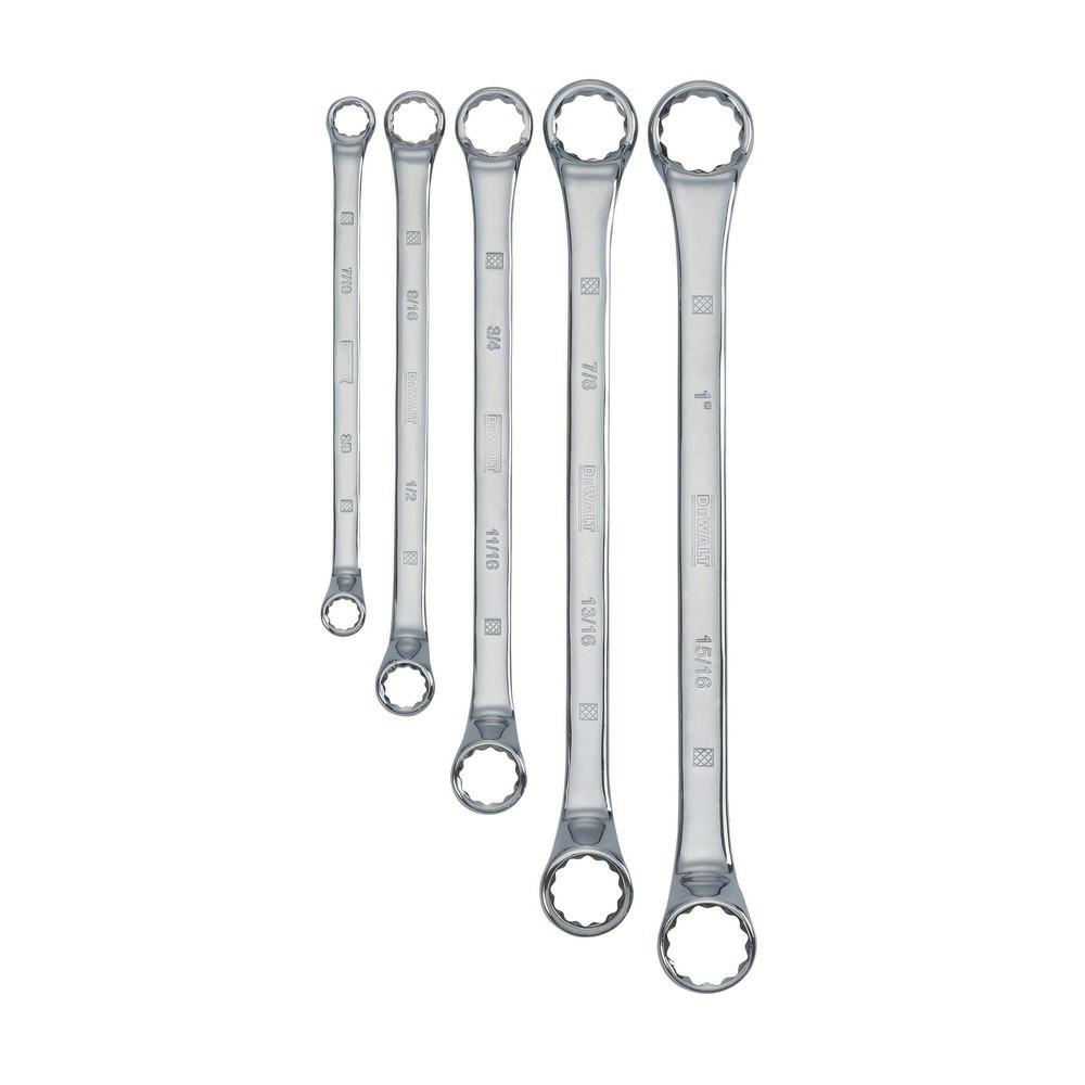 Full Polish Offset Double Box Wrench Set (5 Pc) Hand Tools